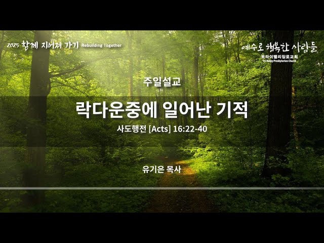 락다운중에 일어난 기적 -유기은 목사